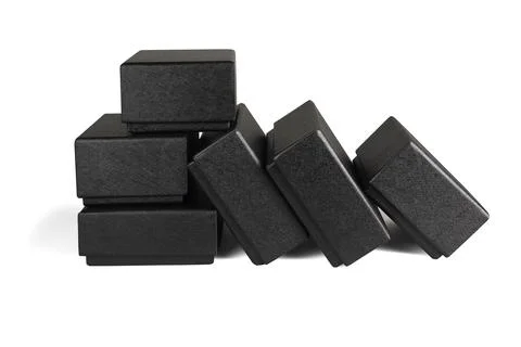 Black Paper Gift Boxes Stock Photos