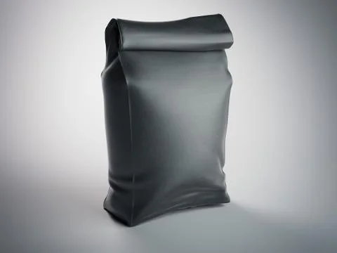 Black Paper package. 3d rendering Stockillustratie