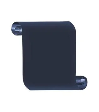 Black paper scroll Stock Illustration