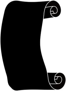Black Paper scroll Stock Illustration