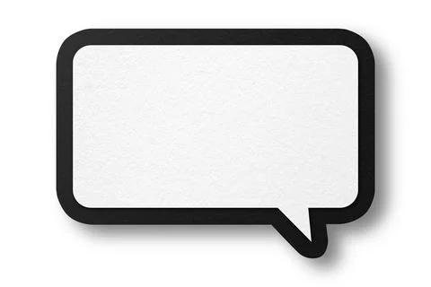 Black paper speech bubbles separated on white background 스톡 일러스트