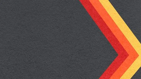 Black paper texture background with red, orange yellow, chevron stripes and.. Stock Illustration