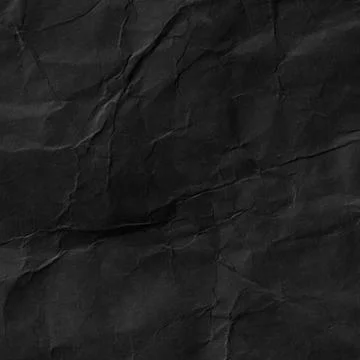 Black paper texture, a sheet of black wrinkled paper Stock Illustration