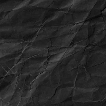 Black paper texture, a sheet of black wrinkled paper Stock Illustration