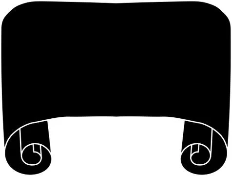 Black Paper Title scroll Stock Illustration