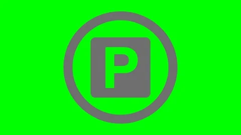 Black parking sign white flash animation Video stock 342830116