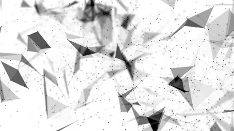 Black particles connected by chopsticks. slowly move against a black background. Stock Footage 89766076