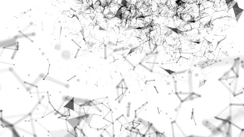 black particles fly on a white backgroun... | Stock Video | Pond5