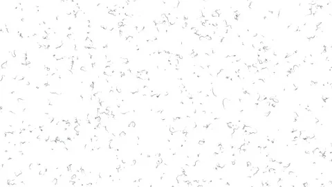 Black particles leaving traces on a white background. Stock Footage 120611886