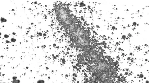 Black Particles on a white background Stock-Footage 61469910