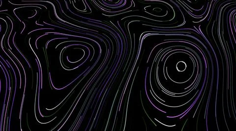 Black pattern background. Motion. Abstract contoured thin applique that shimmers イラスト素材