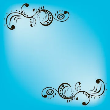 Black pattern on a blue backdrop Stock Illustration