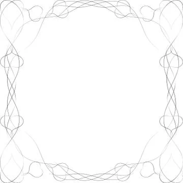 Black pattern, frame with hearts Stock-Illustration