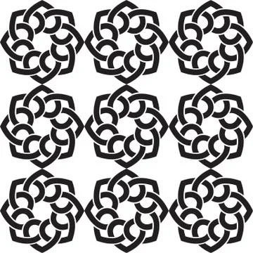 Black pattern mandala Stock Illustration