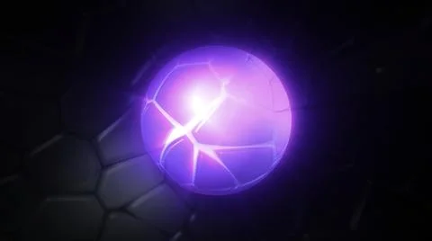 Black pattern. Motion. Purple light is a circle that shrinks and expands and the Stock Illustration