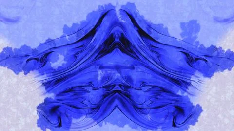 Black patterns of smoke on a blue background Stock Illustration