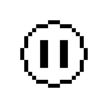 Black pause sign. Pixel art design. Stockillustratie