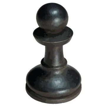 Black Pawn Chess Figure Vector Illustration Stock Illustration