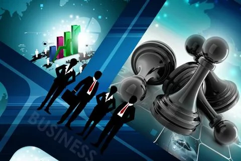 Black pawn Stock Illustration