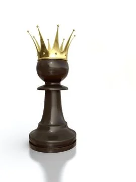Black pawn king. Иллюстрация