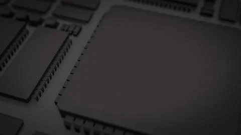 The Black PCB Board for It to Technology concept 3d Rendering. Stock Illustration