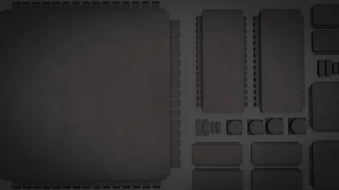 The Black PCB Board for It to Technology concept 3d Rendering. Illustrazione stock