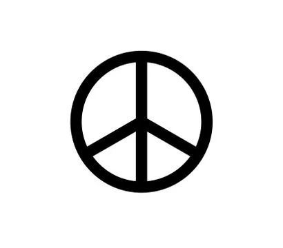 Black peace sign. Isolated Vector Illustration Stock Illustration