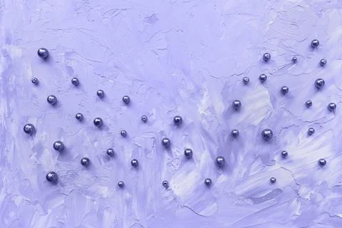Black pearls creative abstract background, toned in trend color Stock Photos