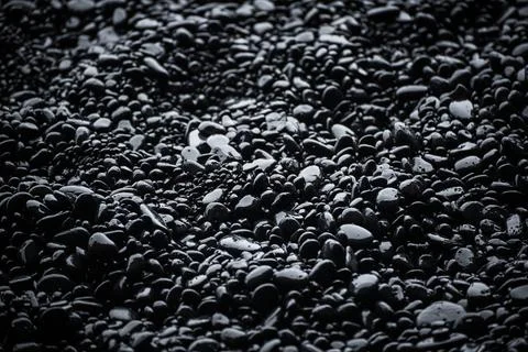 Black pebbles background Stockfoto's