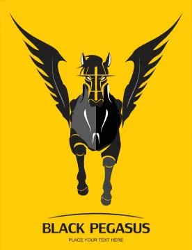 Black Pegasus Stock Illustration