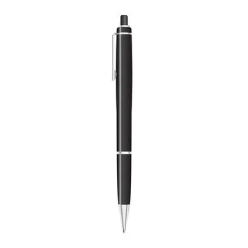 Black pen isolated on white, Vector illustration Stock Illustration