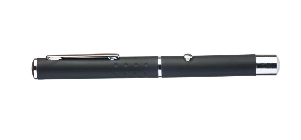 Black pen-shaped laser pointer Foto stock