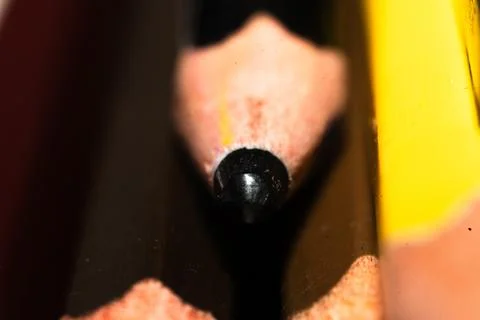 Black pencil close up inside stack Stock Photos