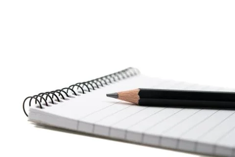Black pencil with notepad Stock Photos