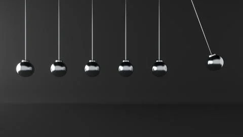 Black pendulum for science ,consideration of logic ,Physics Principles' Eff.. Stock Illustration