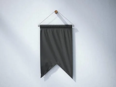 Black pennant hanging Stock-Illustration