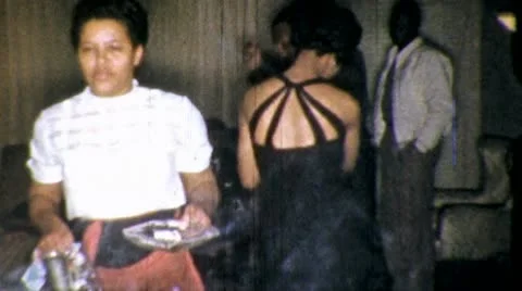 BLACK People Dancing African American Party 1960s Vintage Film Home Movie 5240 Видео 12382349