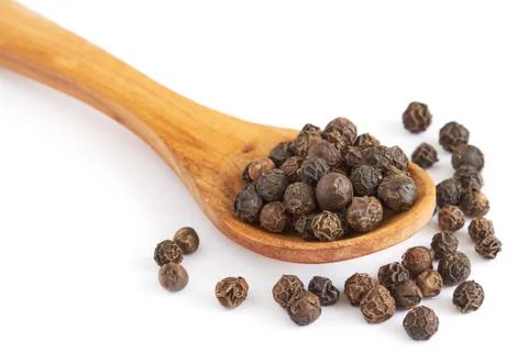 Black pepper corns Stock Photos