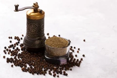 Black pepper corns 写真素材