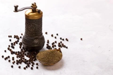 Black pepper corns Stock Photos
