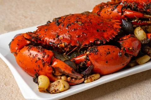 Black Pepper Crab Stock-Fotos