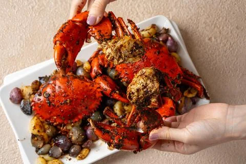 Black Pepper Crab Stock Photos