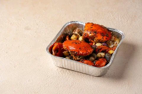 Black Pepper Crab Stock Photos