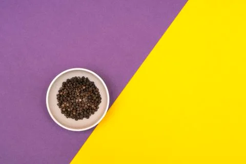  Black pepper in grains Stock Photos