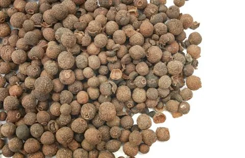 Black pepper isolate on white background texture. Stock Photos