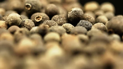 Black pepper spice HD macro footage Stock-Footage 33289645
