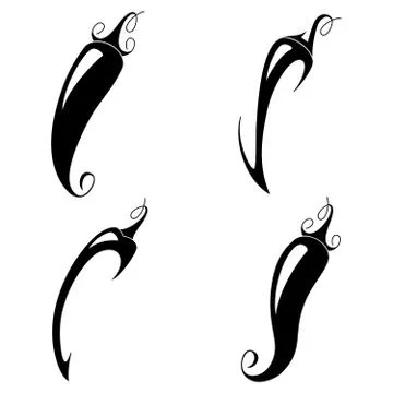 Black pepper on white background Stock Illustration