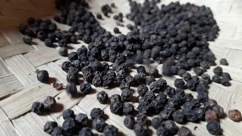 Black peppercorn . Stock Footage 139386111