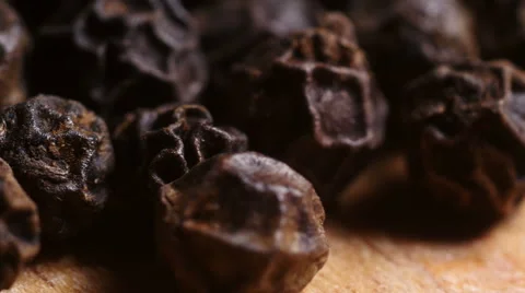 Black peppercorns, ECU Stock Footage 56147271