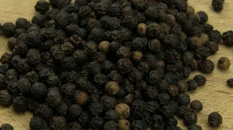 Black peppercorns Stock-Footage 19300433